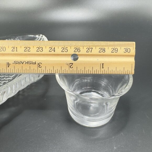 Clear Fish Dish Plates And Cups Teacup Saucer Set Votive Candle Holder 4 Pieces - Picture 5 of 14